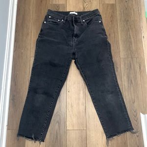 Madewell black crop jeans